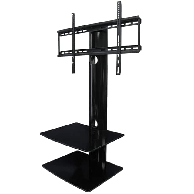 LCD80028BLK TV Stand with Dual AV Shelves