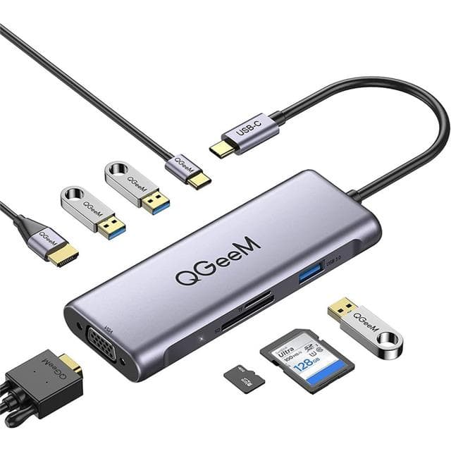 UCH088 3 USB 3.0, PD, HDMI, SD, TF, VGA