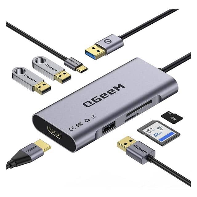 UH201 3 USB 2.0, USB-C, HDMI, SD, TF