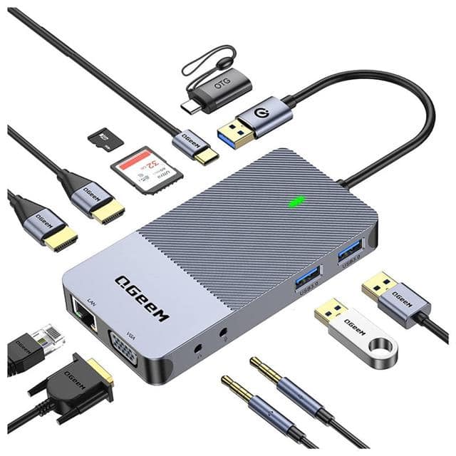 D3908-GREY TRIPLE DISPLAY (2HDMI+VGA), OTG,