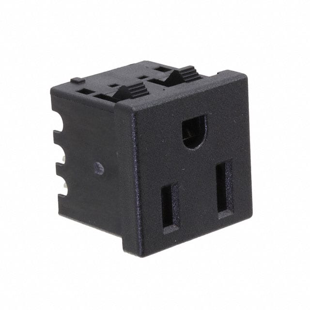 NEMA-5-3-HW RECEPTACLE, PANEL SNAP, HORIZONT