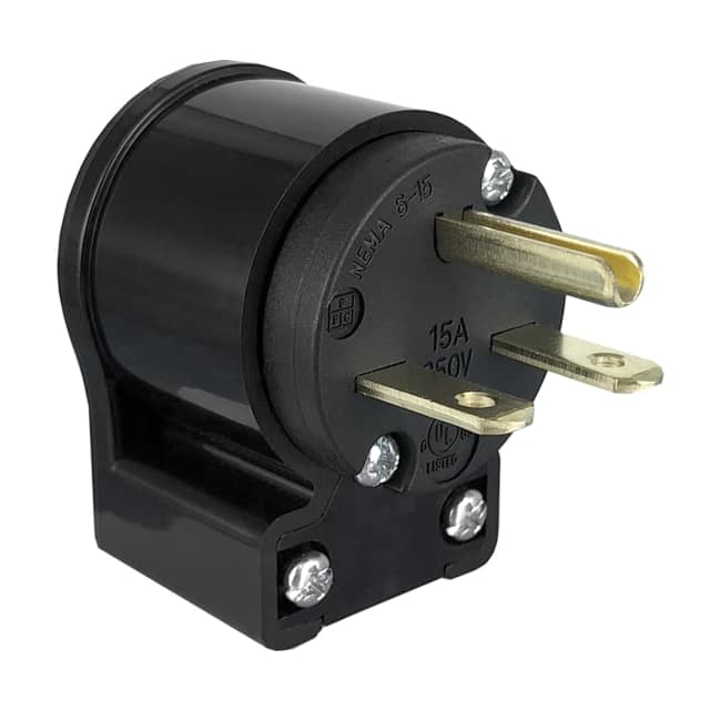 Q-720-RA 15A 250VAC NEMA 6-15P ANGLED STR