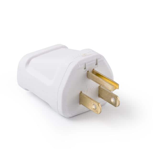 0-1101 NEMA Plug Male 15A + T White