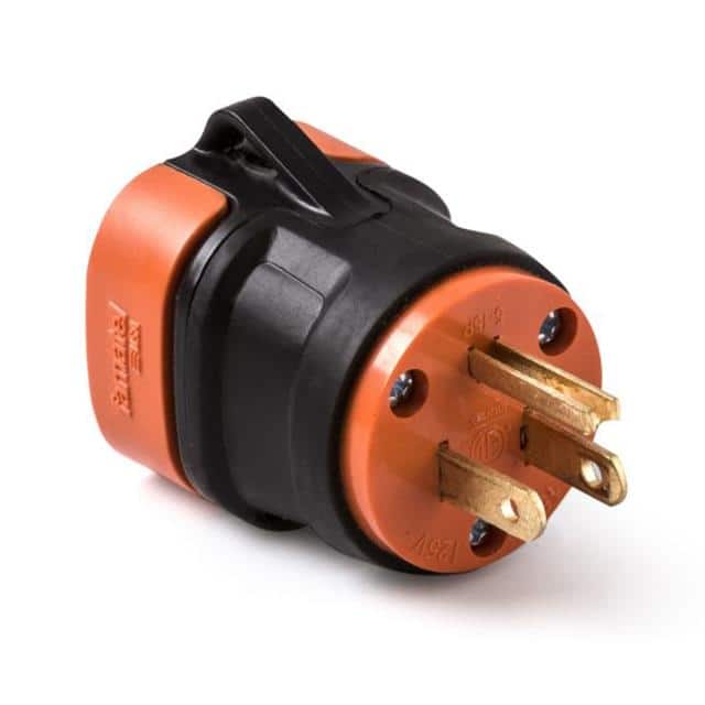 0-1120-R NEMA Plug Male 20A Rubber Grip