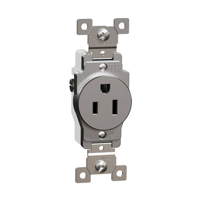 SQR42100GY TR 15A SINGLE OUTLET COMM GY