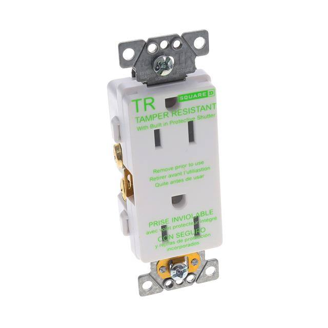 SQR44111WH TR 15A RECEPTACLE COMM WH
