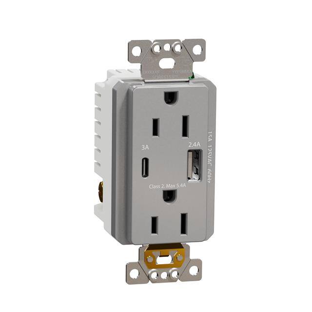 SQR55153GY USB A/C 5.4A CHARGR TR DUPLX 15A