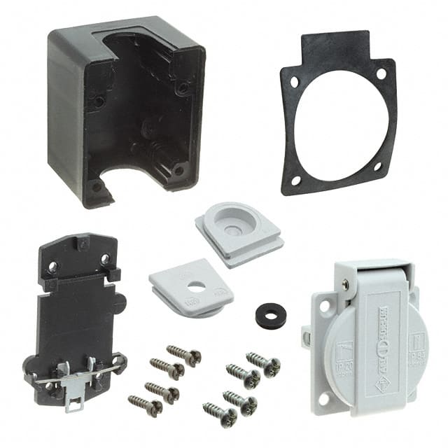DMRGR BLACK BOX RCPT DIN RAIL MNT 15A IP54 GRAY