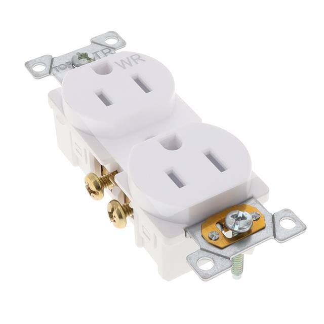 SQR42104WH WR/TR 15A DUPLEX OUTLET RESI WH