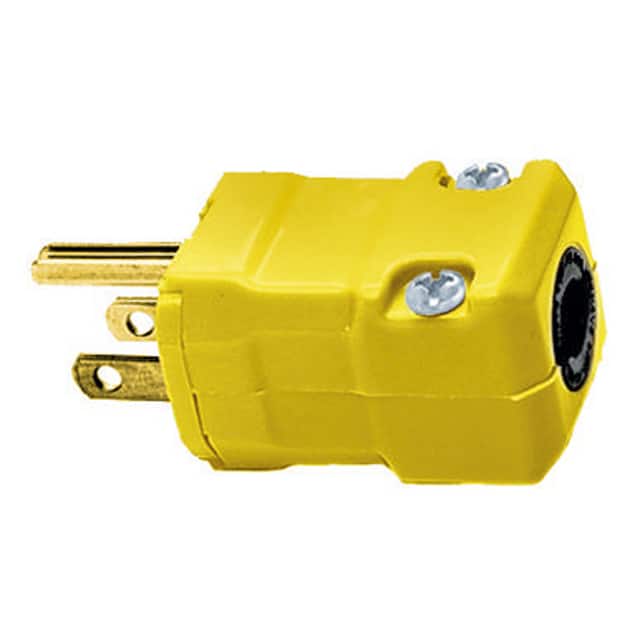 HBL5965VY VALISE PLUG, 15A 125V, 5-15P, YL