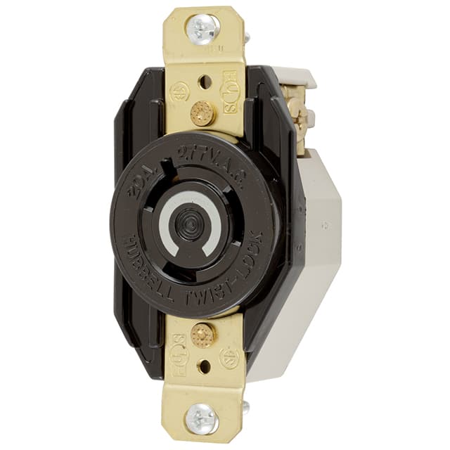 HBL2330 LKG RCPT, 20A 277V, L7-20R, BK
