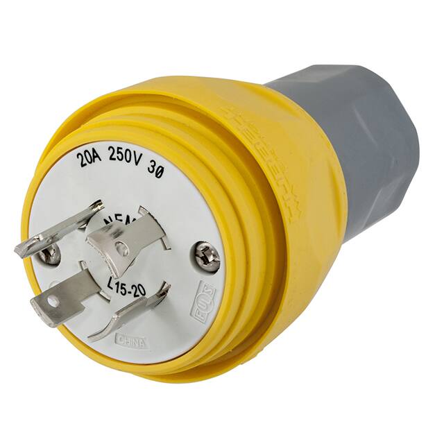 HBL26W75 PLUG, W/TIGHT, 3P 20A 250V, L15-