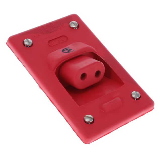 1300190011 DB 2P ANGLE RECEPTACLE RED
