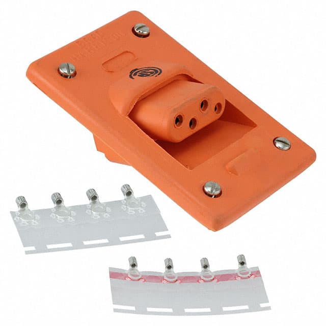 1300190018 DB 4P ANGLE RECEPTACLE ORANGE