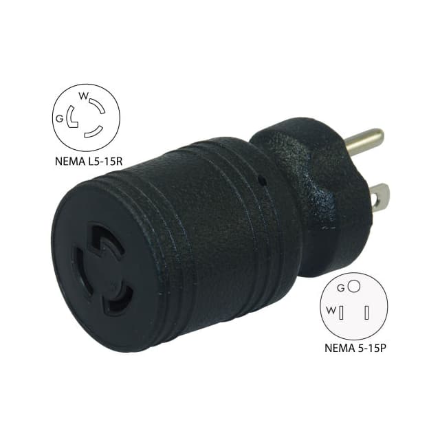 30111-BK 15-AMP LOCKING ADAPTER U.S. 3 PR