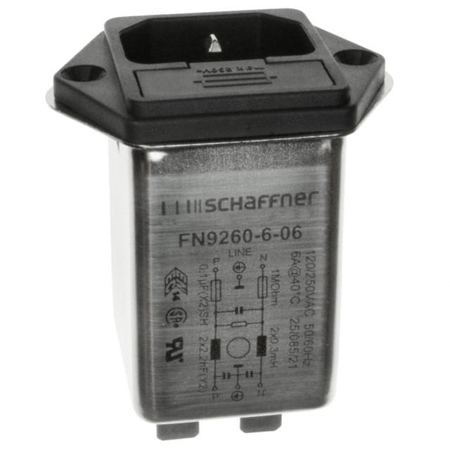 FN9260-6-06 PWR ENT MOD RCPT IEC320-C14 PNL