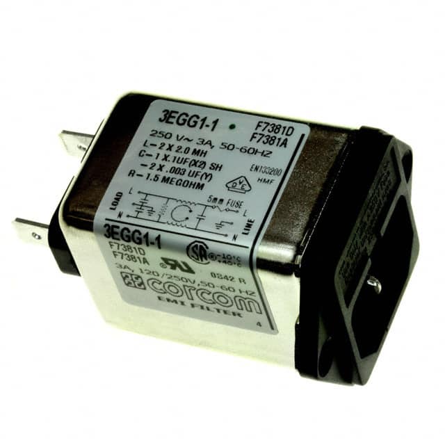 3EGG1-1 PWR ENT MOD RCPT IEC320-C14 PNL