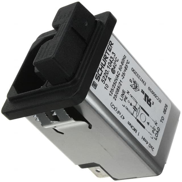 5220.1043.3 PWR ENT MOD RCPT IEC320-C14 PNL