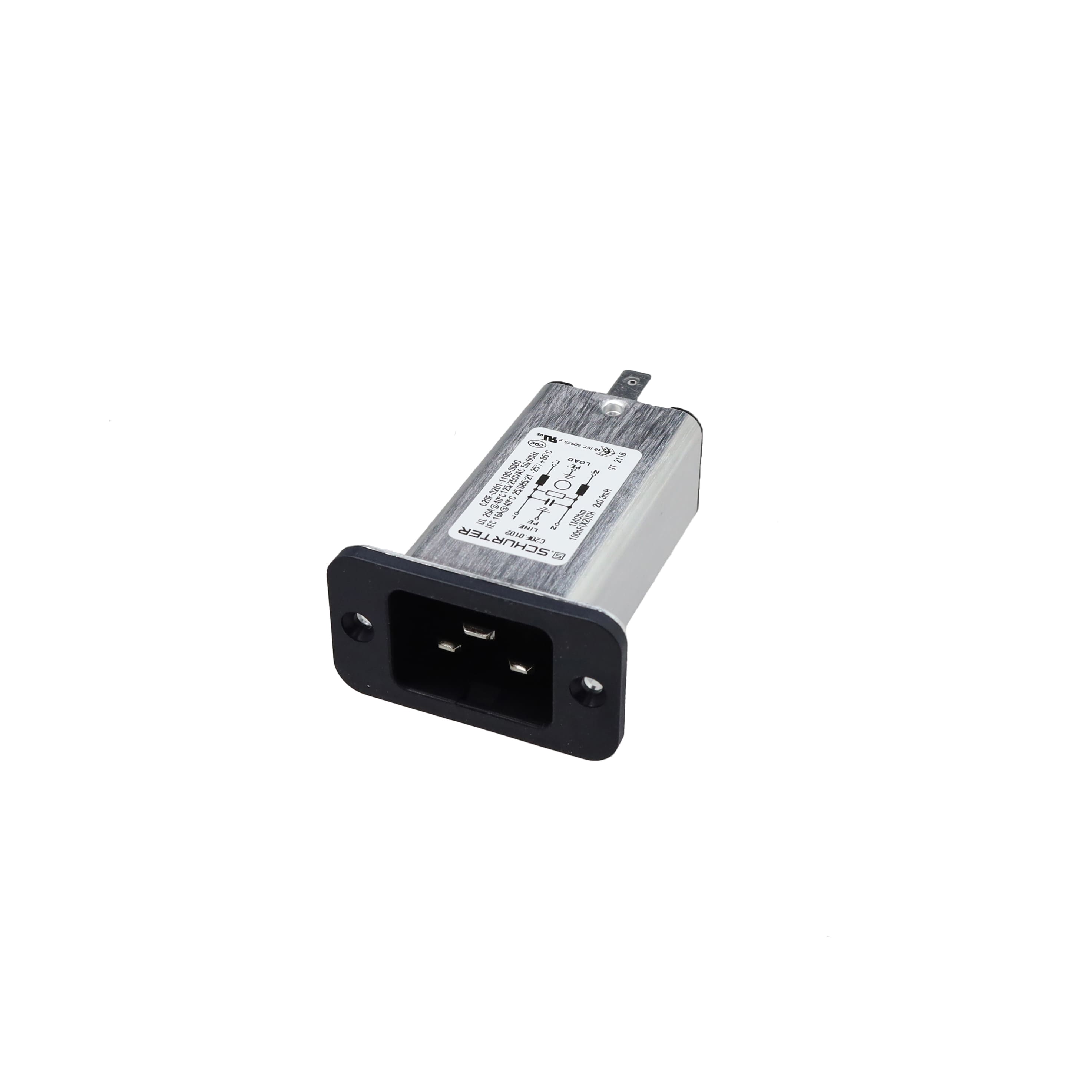 C20F.0102 PWR ENT RCPT IEC320-C20 PANEL QC