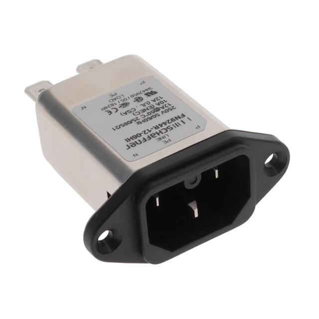 FN9244R-12-06HI PWR ENT RCPT IEC320-C16 PANEL QC