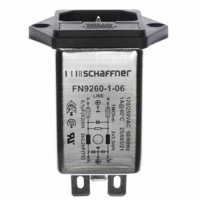 FN9260-1-06 PWR ENT MOD RCPT IEC320-C14 PNL