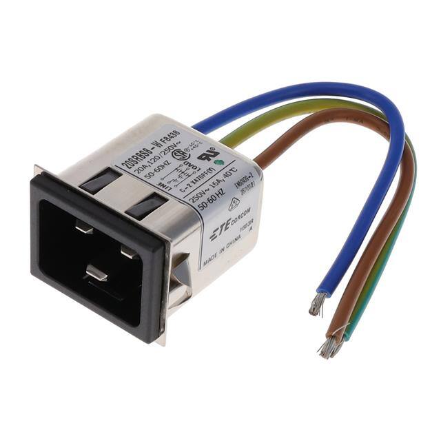 20SRBS8-W PWR ENT RCPT IEC320-C20 PNL WIRE
