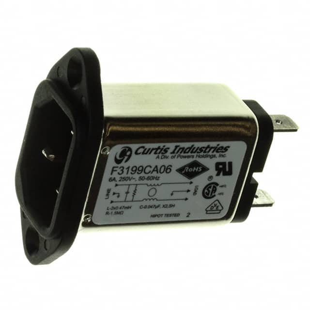 F3199CA06 PWR ENT RCPT IEC320-C14 PANEL QC