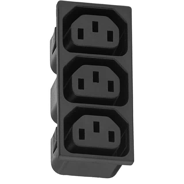 44R02-3131-150-PL C13, Outlet, 70C, 3 Gang, P-Lock