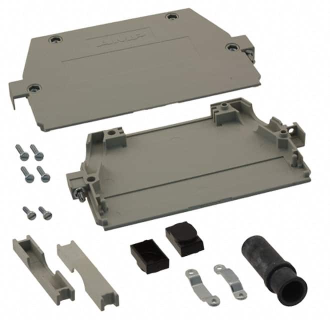 826196-1 CONN DIN CABLE HOOD ASSY GRAY