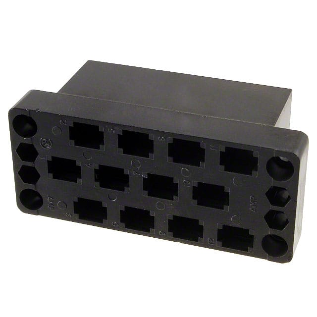 205042-1 CONN PLUG HSG 12POS BLK PNL MNT