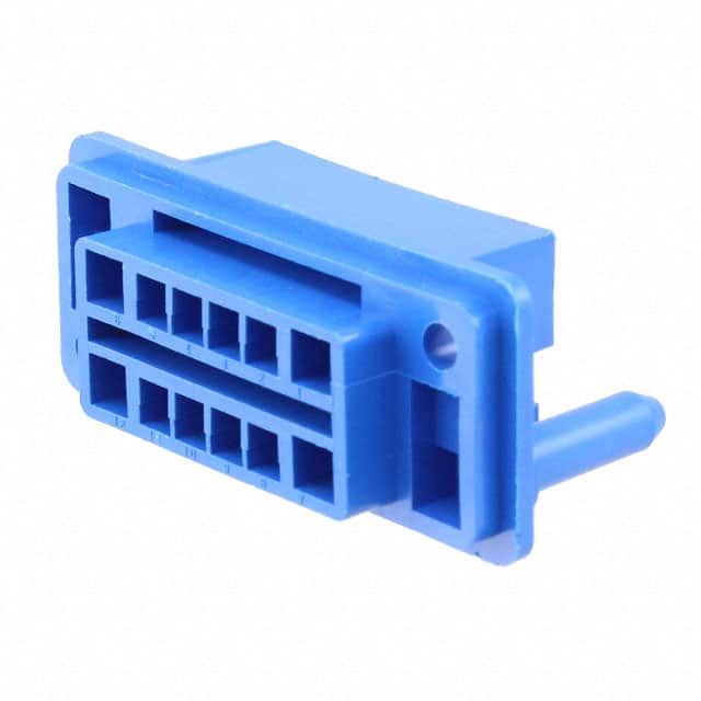 172061-3 CONN PLUG HSG DRAWER 12POS BLUE