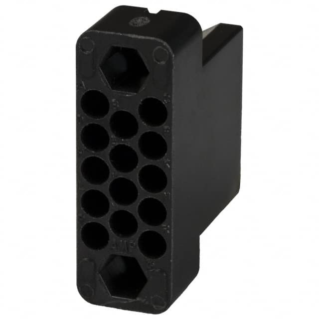 201298-1 CONN 14POS BLACK PNL MNT