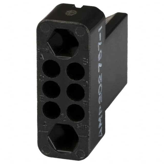 202757-1 CONN 6POS BLACK PNL MNT