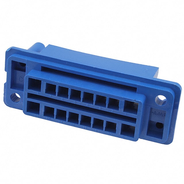 172059-3 CONN PLUG HSG DRAWER 16POS BLUE