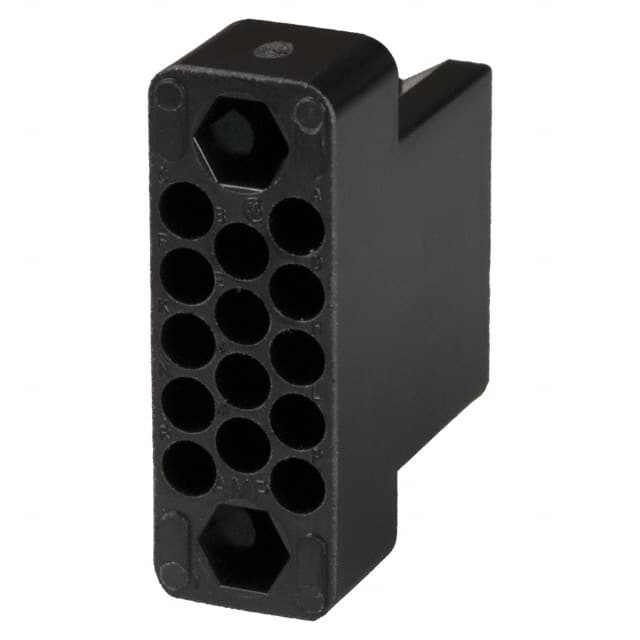 201355-1 CONN 14POS BLACK PNL MNT