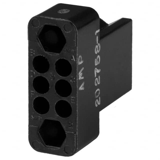202758-1 CONN 6POS BLACK PNL MNT