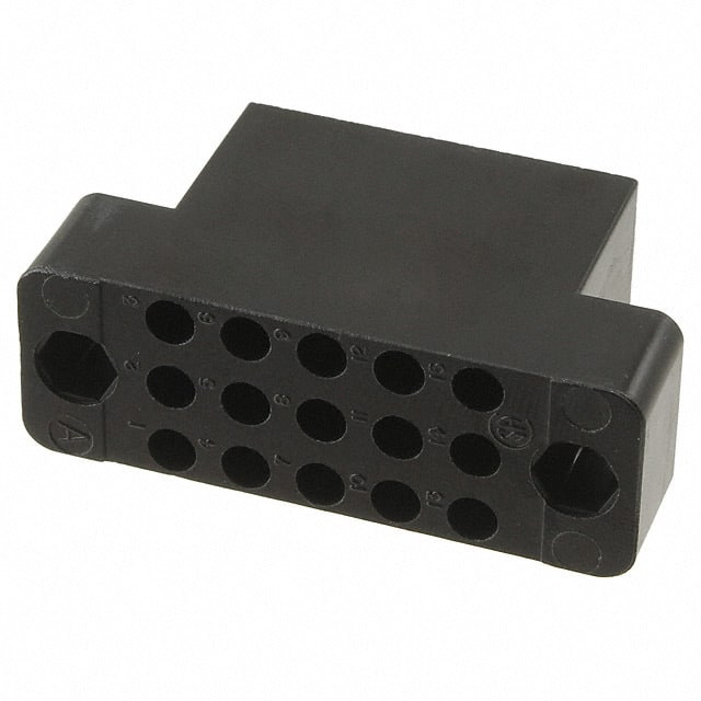 205606-3 CONN RCPT HSG 15POS BLK PNL MNT