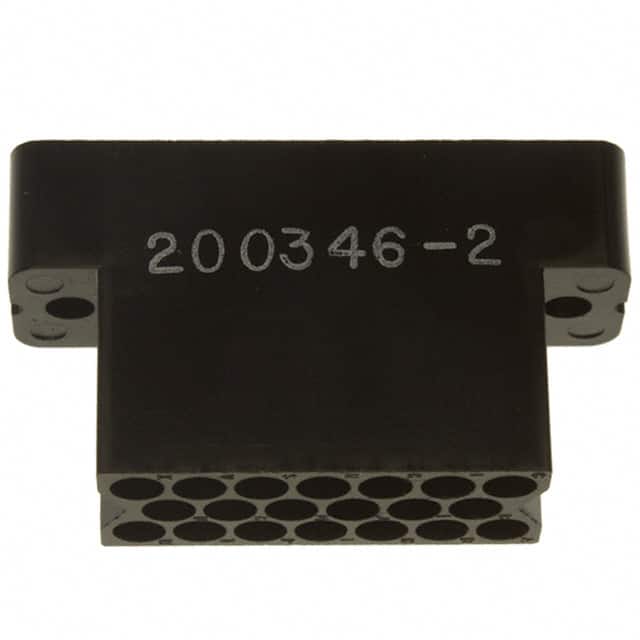 200346-2 CONN 20POS BLACK PNL MNT