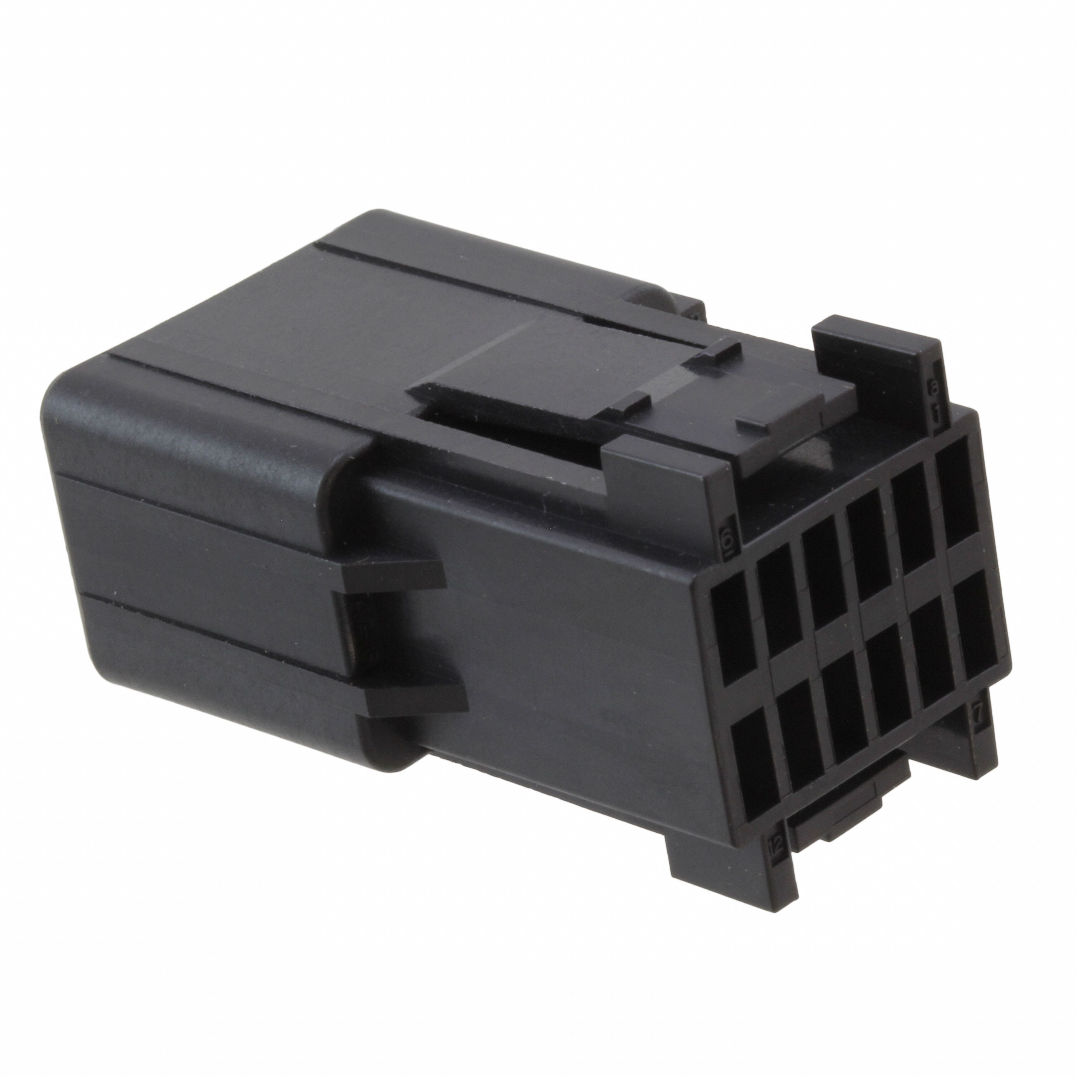 DW3P012B CONN RCPT HSG 12POS BLK IN-LINE