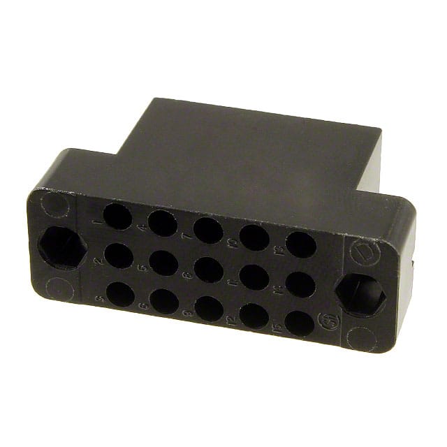 205607-2 CONN PLUG HSG 15POS BLK PNL MNT