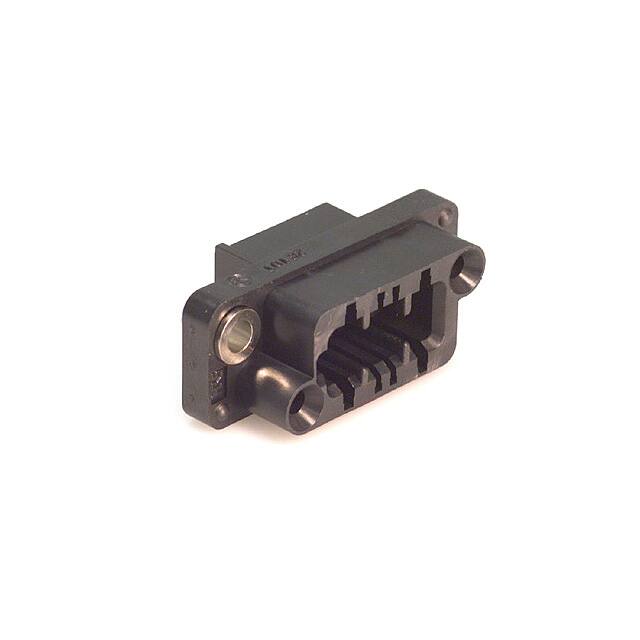 QR/P1-8S-C(51) CONN RCPT HSG RACK & PNL 8P BLK
