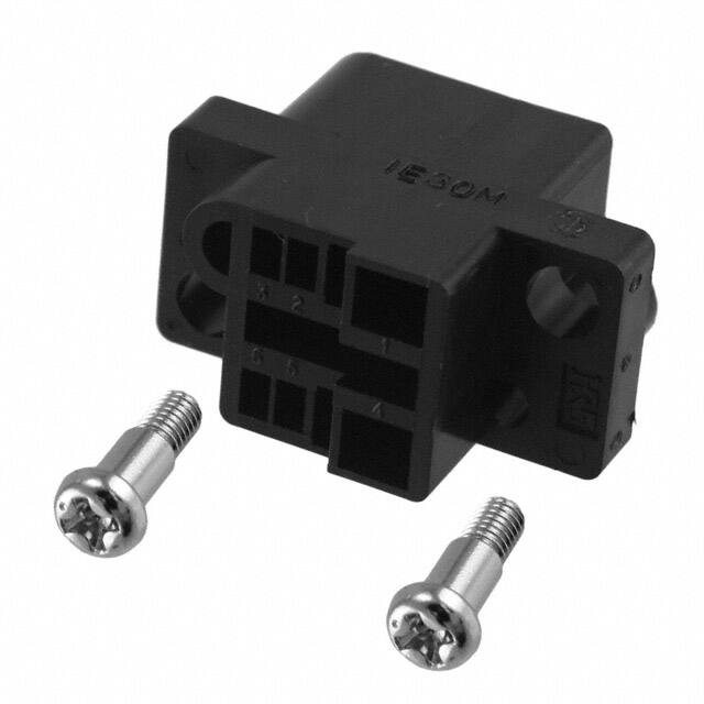 QR/P6-6S-C(01) CONN RCPT HSG RACK & PNL 6P BLK