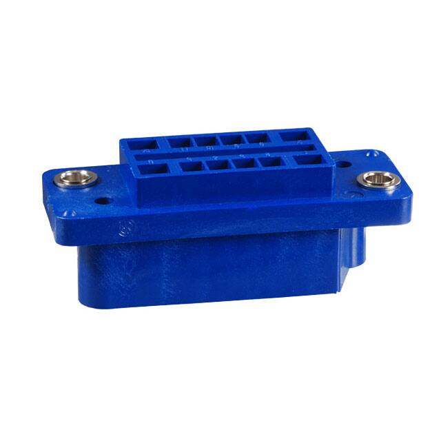 QR/P-12S-C(51) CONN RCPT HSG RACK & PNL 12P BLU