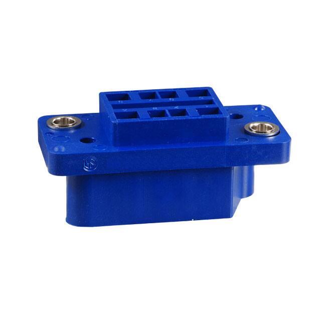 QR/P-8S-C(01) CONN RCPT HSG RACK & PNL 8P BLU