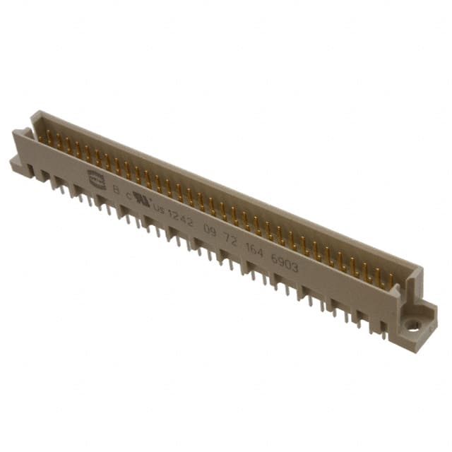 09721646903 CONN DIN HDR 64POS PNL MNT GOLD