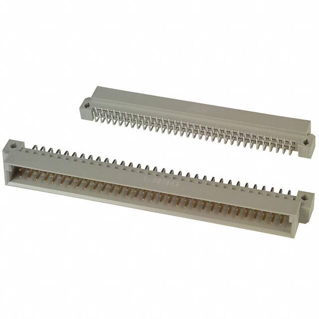 536052-5 CONN DIN PLUG 64POS PCB RA GOLD