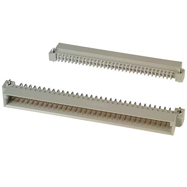 536385-5 CONN DIN PLUG 64POS PCB RA GOLD