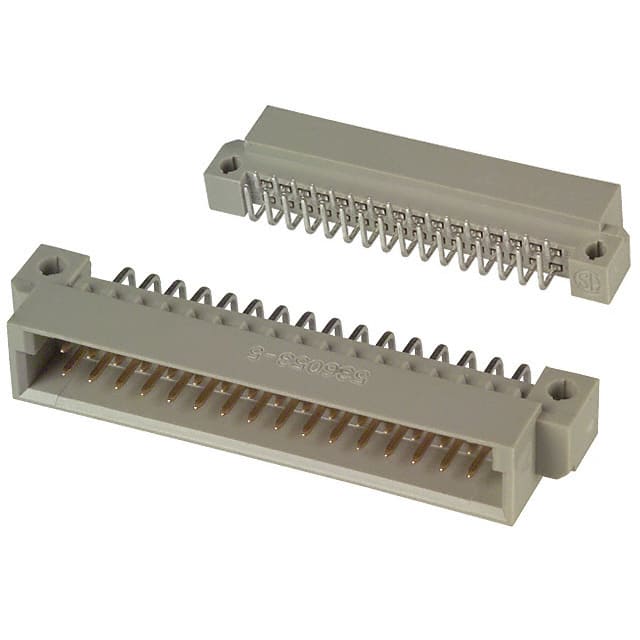5536053-5 CONN DIN PLUG 32POS PCB RA GOLD