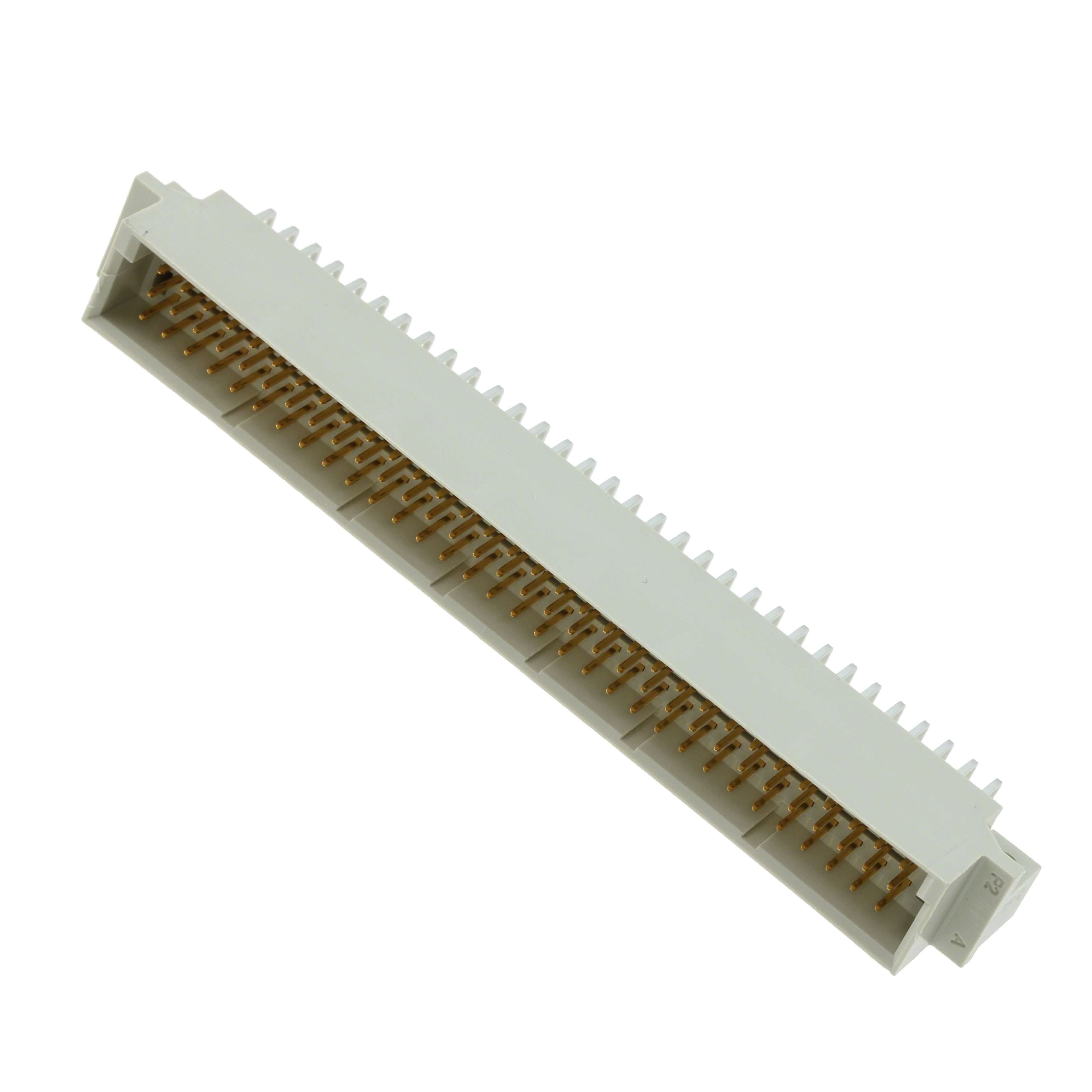 1-1393644-6 CONN DIN PLUG 96POS PCB RA GOLD