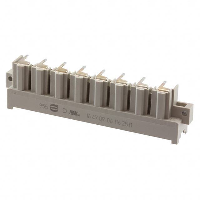 09061162511 CONN DIN HDR 16POS PCB RA GOLD